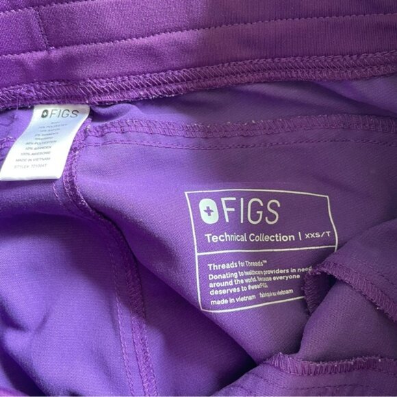 Figs XXS Tall Limited color Ultra Violet Purple scrubs top and pants set - Picture 11 of 11